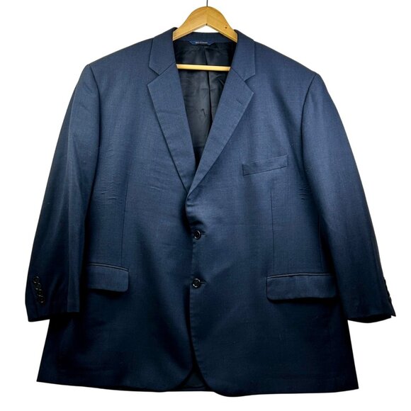 Brooks Brothers Madison Blazer Mens 52R Navy 100% Wool 2-Button Classic Fit - Picture 1 of 16